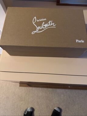 Christian Louboutin Black Leather Studded Oxford Derby Shoes
